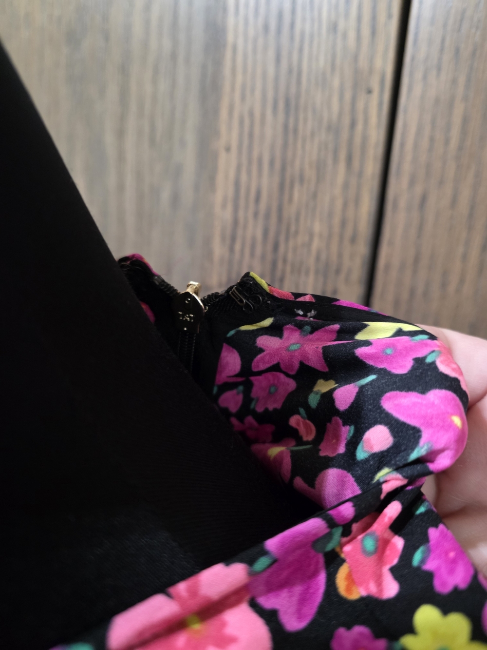 Kate Spade Neon Pink and Yellow Floral Fit-and-Flare Dress - Picture 3 of 4